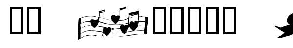 KR Hearts Along font preview